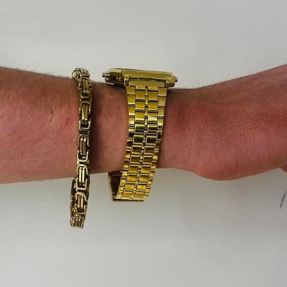 Casio Digital Watch Gold Accents Unisex Retro Y2K Style Quartz New - Picture 4 of 9